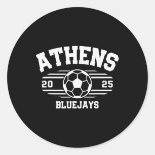 Athens Bluejays Soccer Byll 2025 Hs  Classic Round Sticker
