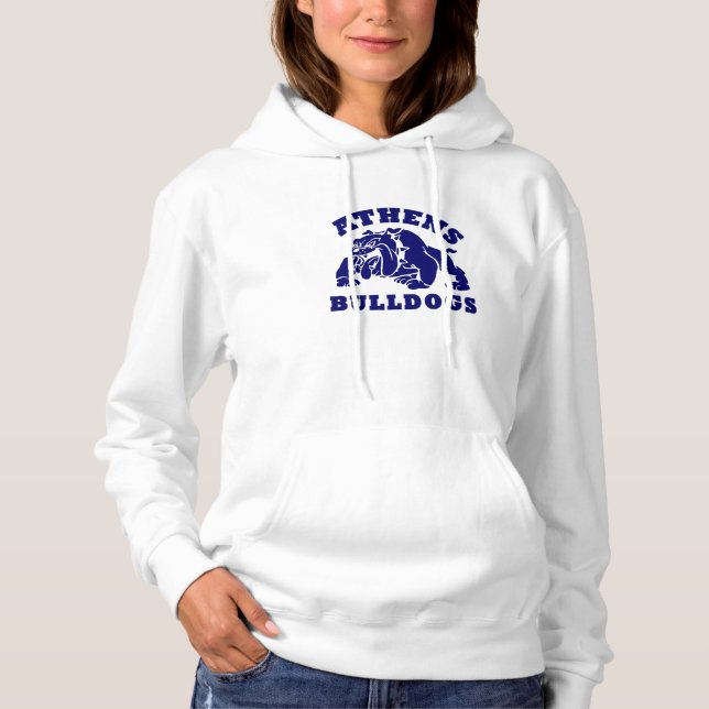 Athens Bulldogs women's hooded sweat shirt (Front)