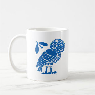 Athens city municipality flag symbol emblem owl bi coffee mug