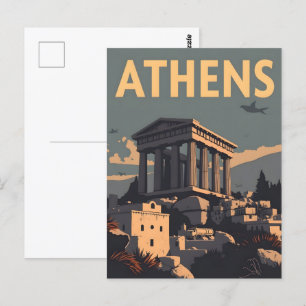 Athens city  postcard