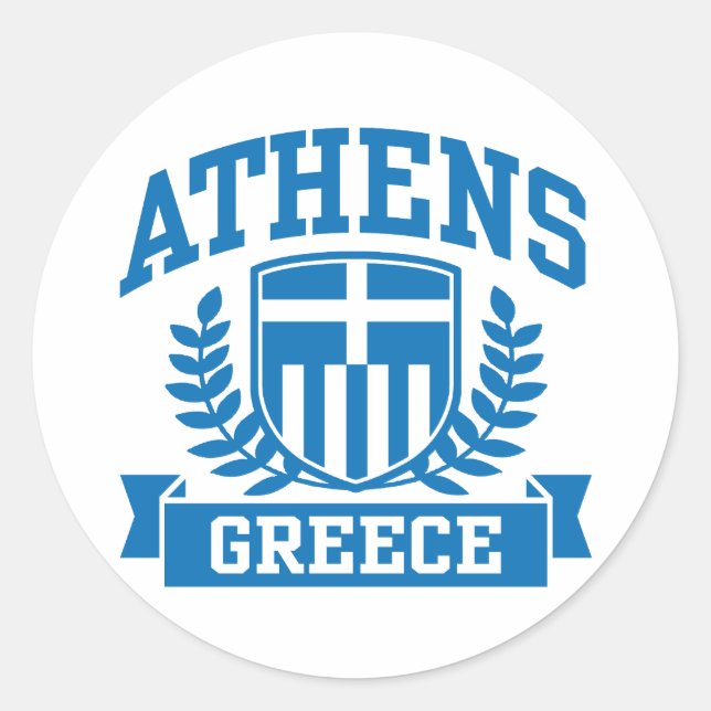 Athens Classic Round Sticker (Front)
