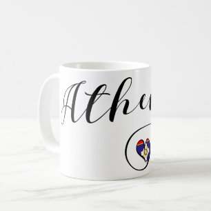 Athens Flag Heart, Greece Coffee Mug