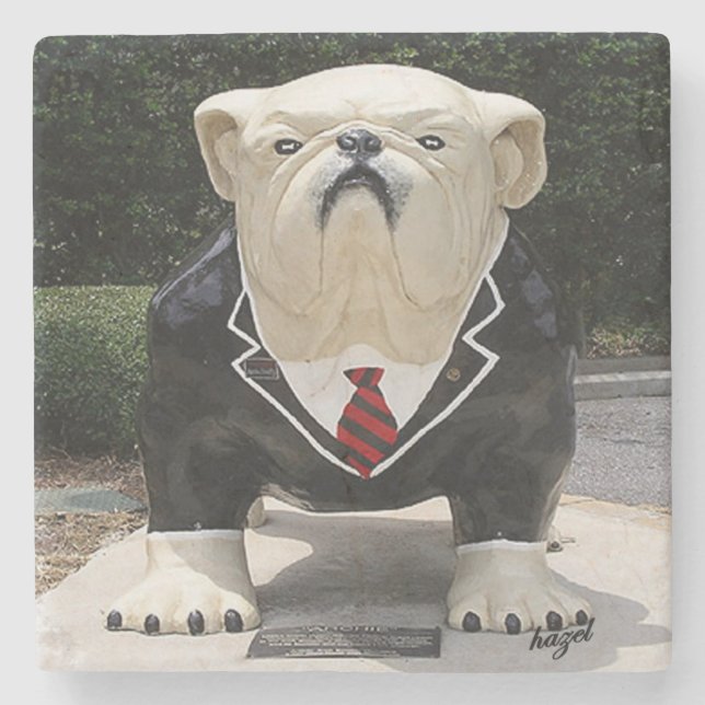 Athens Georgia Coasters, Bulldog Suit Stone Coaster (Front)