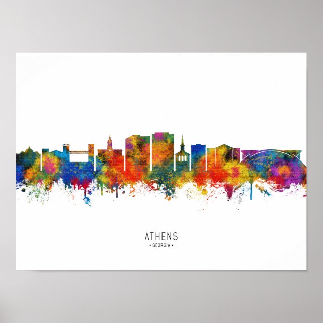 Athens Georgia Skyline Poster (Front)