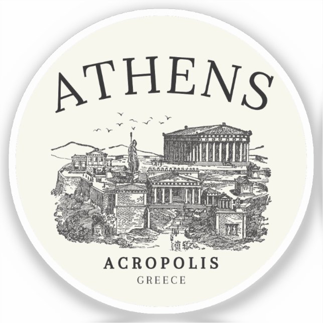 Athens Grecce  Acropolis Vintage scene (Front)