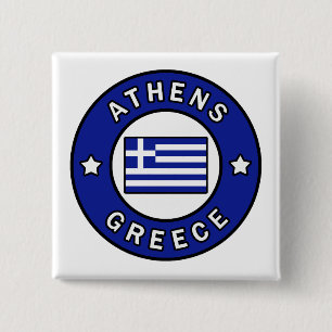 Athens Greece 15 Cm Square Badge