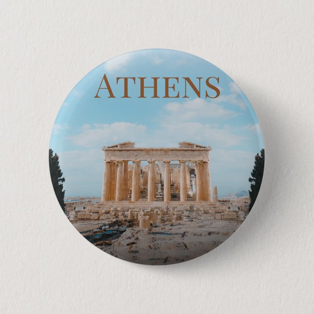 Athens Greece 6 Cm Round Badge (Front)