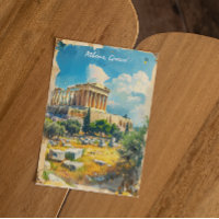 Athens Greece Acropolis Painting
