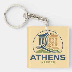 Athens Greece Acropolis Parthenon Key Ring