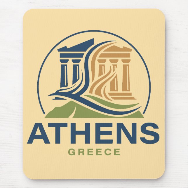 Athens Greece Acropolis Parthenon Mouse Mat (Front)