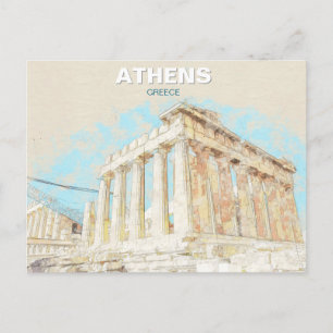 Athens Greece – Ancient City Travel Souvenir Postcard