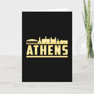 Athens Greece City Skyline Cityscape Funny Gift Card