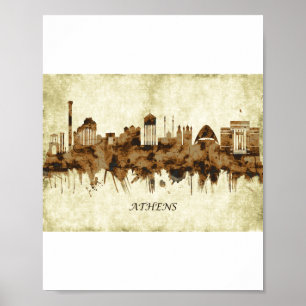 Athens Greece Cityscape Poster