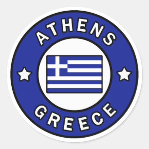 Athens Greece Classic Round Sticker