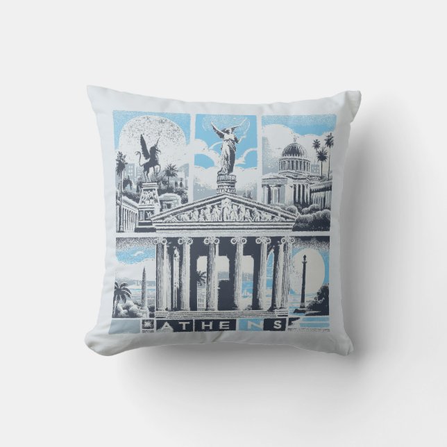 Athens Greece Europe Cushion (Front)