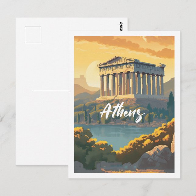 Athens Greece Famous Travel Place Postcard (Front/Back)