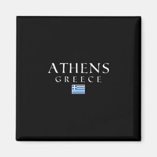 Athens Greece Flag Vacation Athens Souvenir Greek Magnet