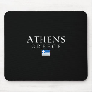 Athens Greece Flag Vacation Athens Souvenir Greek Mouse Mat