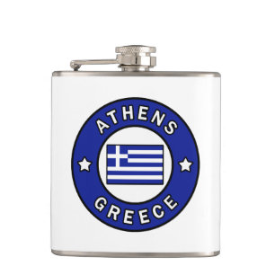 Athens Greece Hip Flask