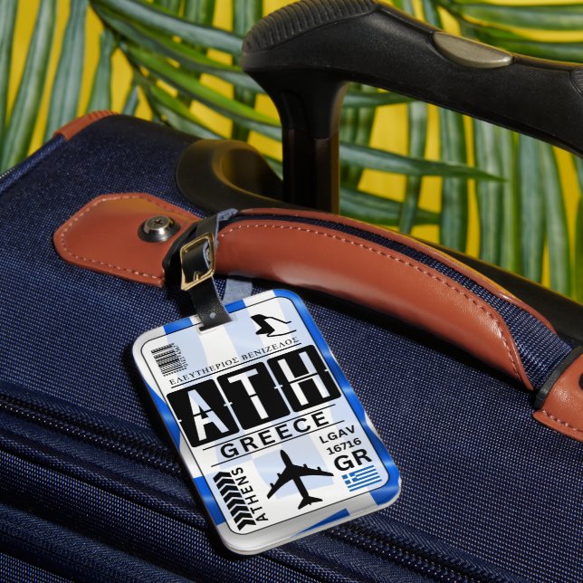 Athens Greece Luggage Tag (Front Insitu 1)