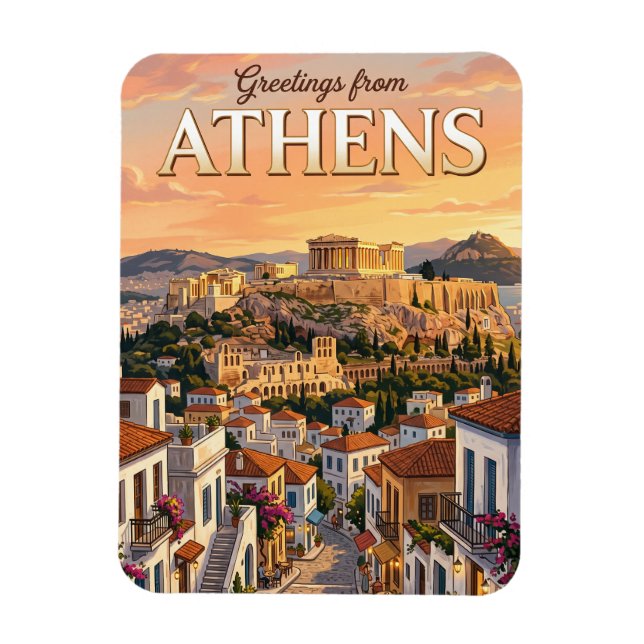 Athens Greece Magnet (Vertical)