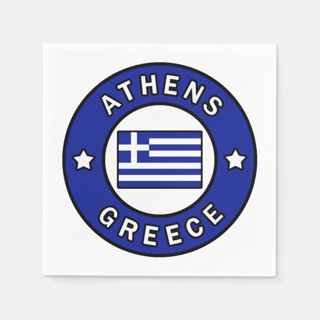 Athens Greece Napkin (Front)