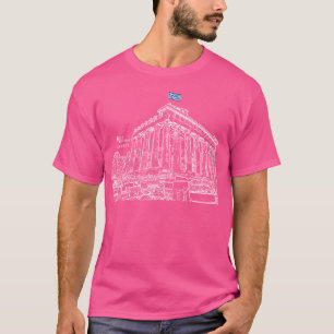 Athens Greece - Parthenon At Acropolis With Greece T-Shirt
