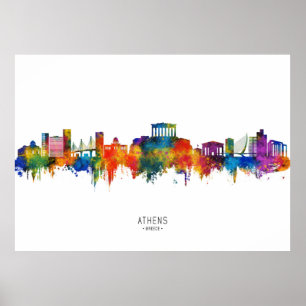 Athens Greece Skyline Poster