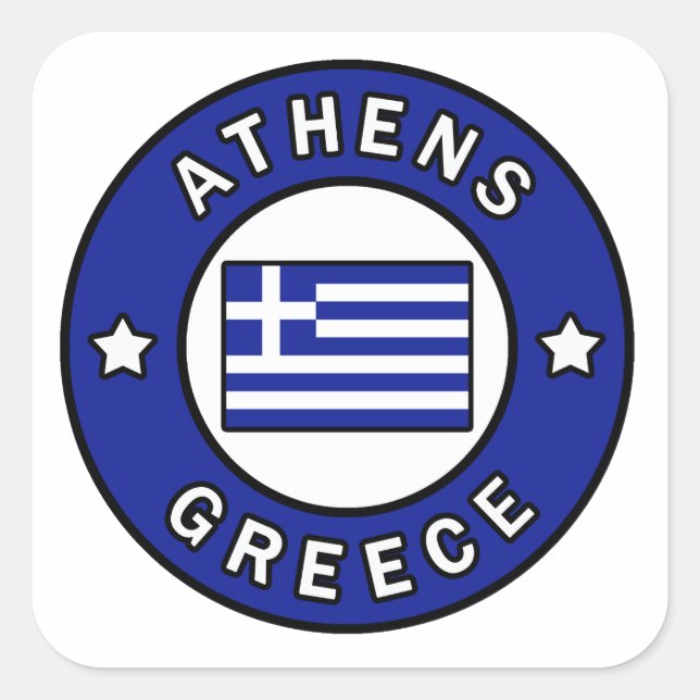Athens Greece Square Sticker (Front)