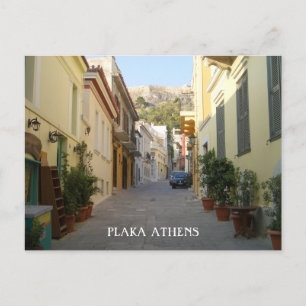 Athens Greece Street Photo in the Plaka Postcard