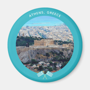 Athens, Greece (The Acropolis and the sea) Magnet
