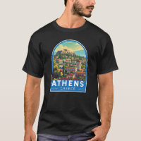 Athens Greece Travel Art Vintage