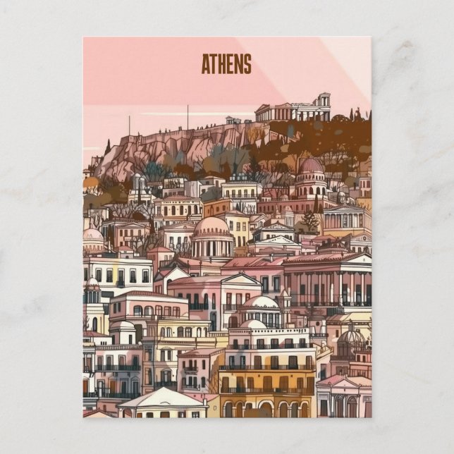 Athens Greece Travel Postcard (Front)