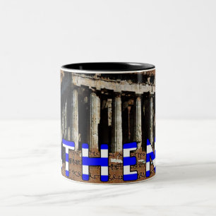 Athens Greece Two-Tone Coffee Mug