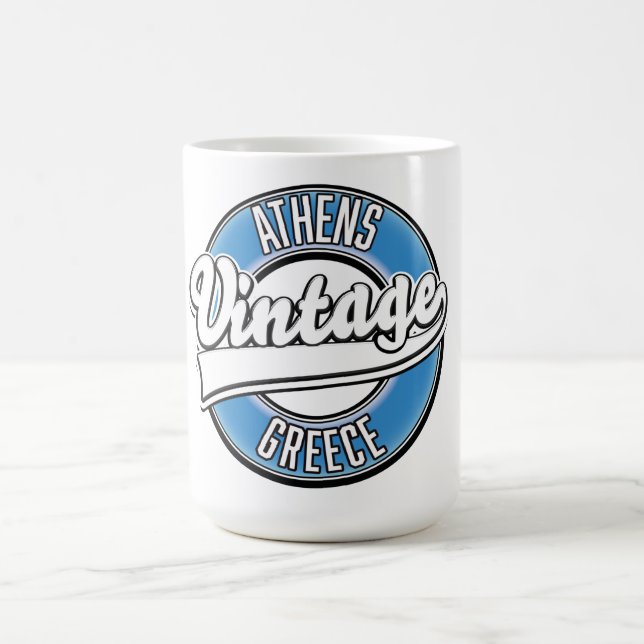 Athens Greece vintage logo Coffee Mug (Center)
