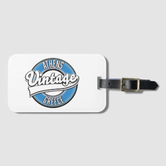 Athens Greece vintage logo Luggage Tag