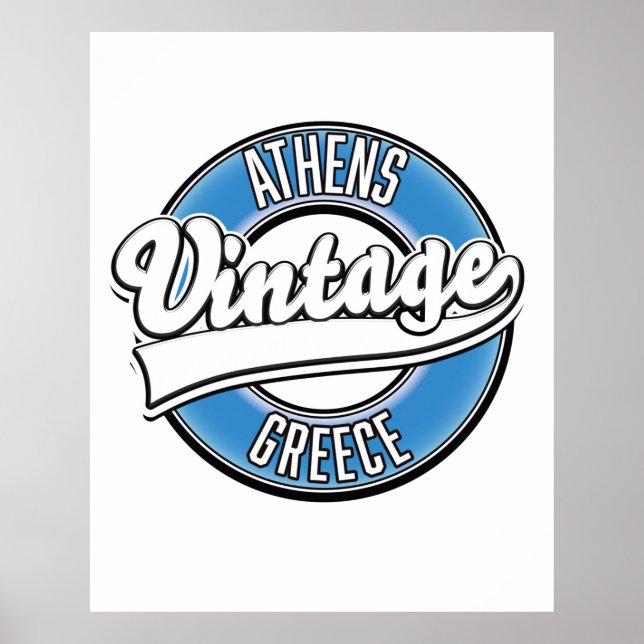 Athens Greece vintage logo Poster (Front)