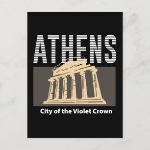 Athens Greece Vintage Travel Landmark Design Postcard