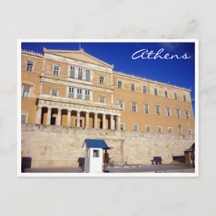 athens greek parliament postcard