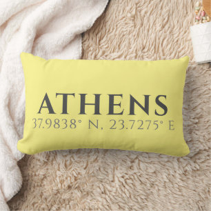 Athens Latitude Longitude  Lumbar Cushion