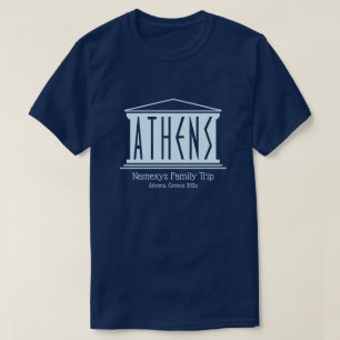 Athens Logo Typography Family Trip to Greece T-Shirt