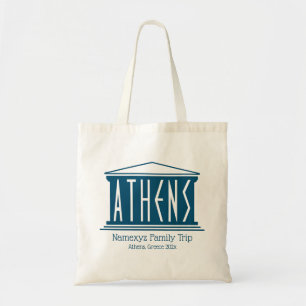 Athens Logo Typography Family Trip to Greece Tote Bag