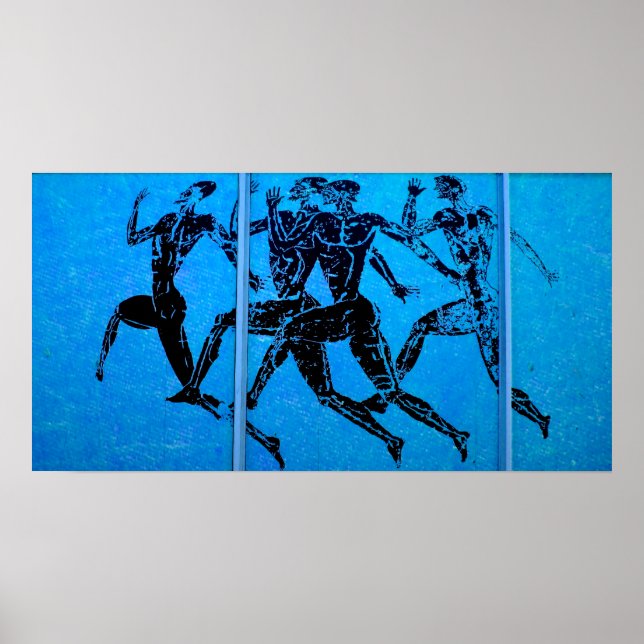 Athens Marathon Blue Print (Front)