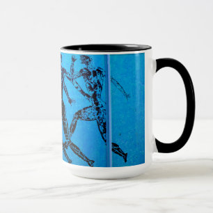 Athens Marathon Blue Print Mug