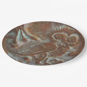 Athens Owl Paper Plate