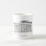 Athens Parthenon 2 Coffee Mug<br><div class="desc">A line art image of the Parthenon, the ancient temple located on the Acropolis of Athens, Greece, Dedicated to the goddess Athena, the city's patron deity, it was constructed between 447 and 432 BCE during the height of the Athenian Empire and is considered a masterpiece of Classical Greek architecture. Though...</div>