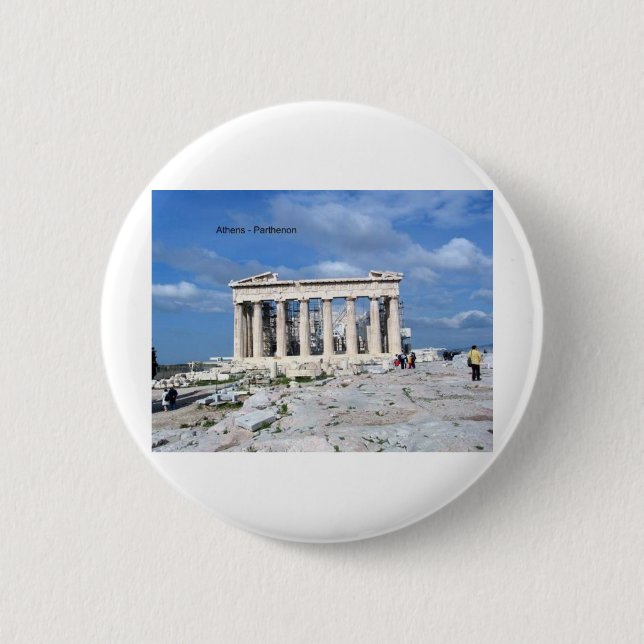Athens Parthenon 6 Cm Round Badge (Front)