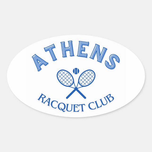 Athens Racquet Club Oval Sticker (Front)