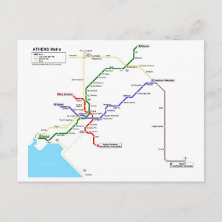 Athens subway postcard