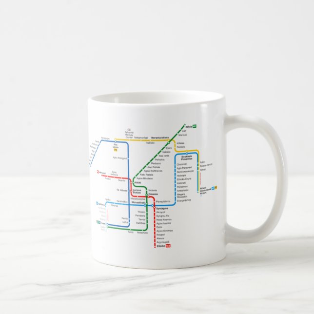 Athens underground map Mug (Right)